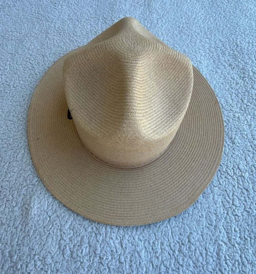 Stratton Self Forming U.S.A. Straw Ranger / Smokey Bear Hat Size 7 1/8